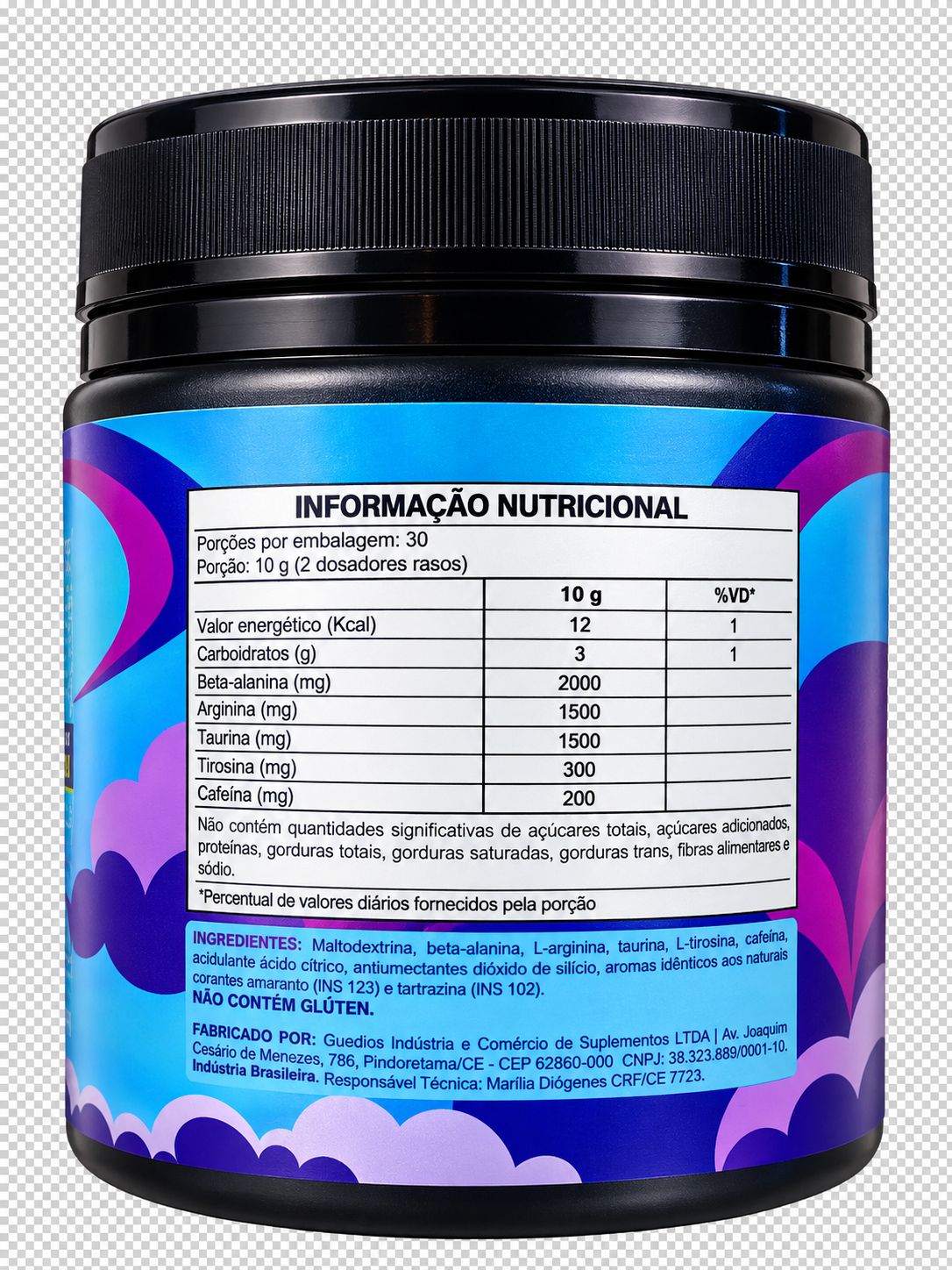 Informação nutricional — sabor Uva